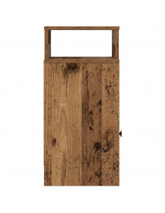 Comodini 2 pz con Cassetto Legno Antico 25x31x66 cm