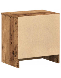 Comodini 2 pz con Cassetto Legno Antico 39x28x41 cm 2