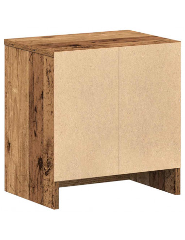 Comodini 2 pz con Cassetto Legno Antico 39x28x41 cm