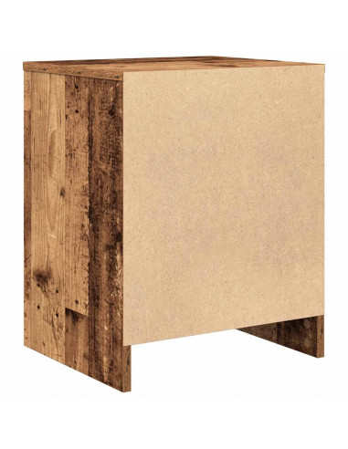 Comodini 2 pz con Cassetto Legno Antico 40x34x50 cm