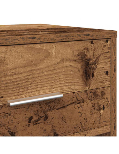 Comodini 2 pz con Cassetto Legno Antico 40x34x50 cm