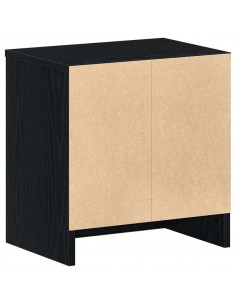 Comodini 2 pz con Cassetto Nero 39x28x41 cm 2