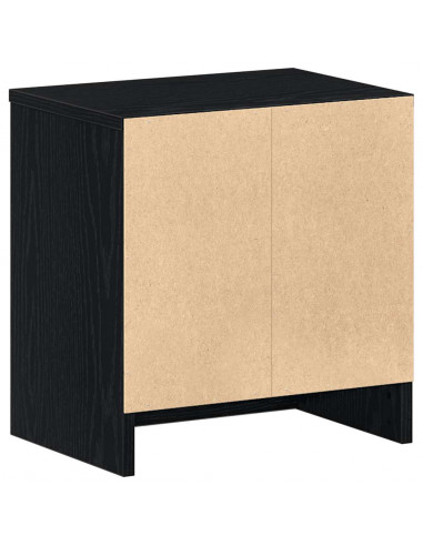 Comodini 2 pz con Cassetto Nero 39x28x41 cm