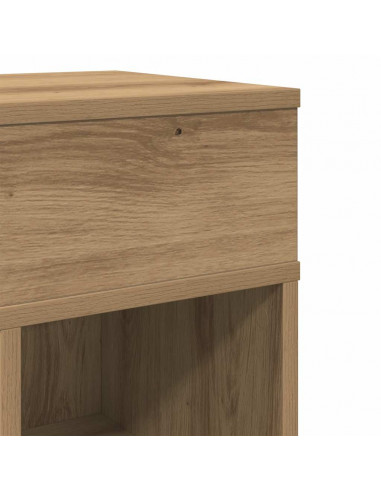 Comodini 2 pz con Cassetto Rovere Artigianale 25x31x66 cm