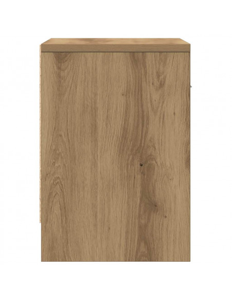 Comodini 2 pz con Cassetto Rovere Artigianale 39x28x41 cm