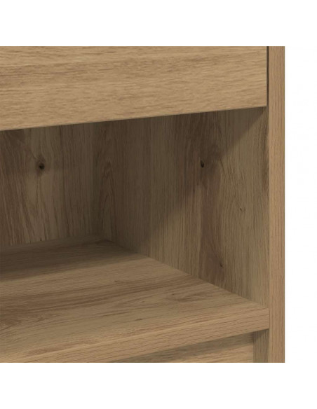 Comodini 2 pz con Cassetto Rovere Artigianale 39x28x41 cm