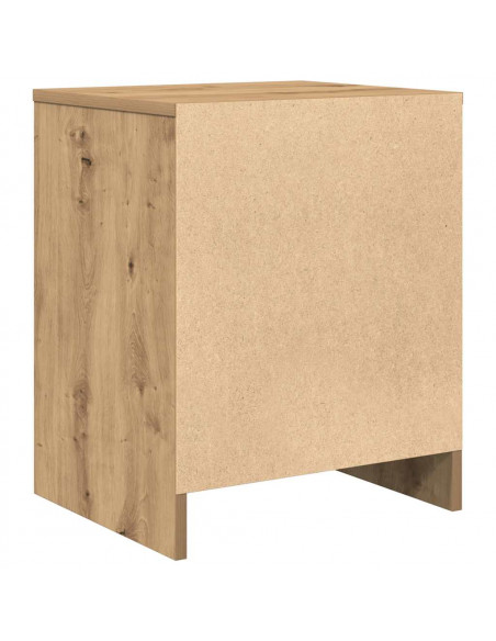 Comodini 2 pz con Cassetto Rovere Artigianale 40x34x50 cm