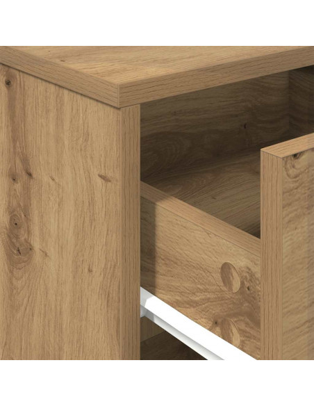 Comodini 2 pz con Cassetto Rovere Artigianale 40x34x50 cm