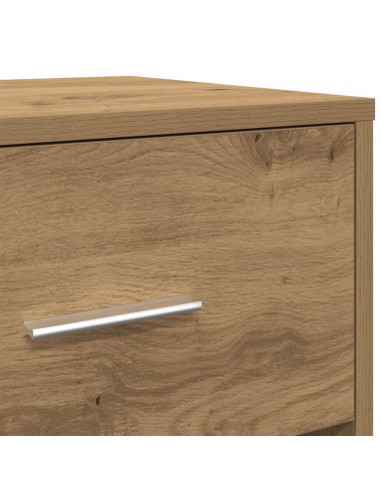 Comodini 2 pz con Cassetto Rovere Artigianale 40x34x50 cm