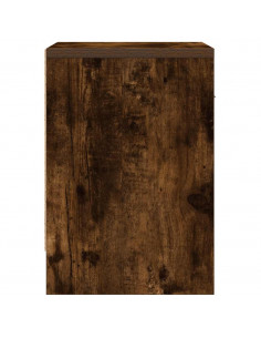 Comodini 2 pz con Cassetto Rovere Fumo 39x28x41 cm