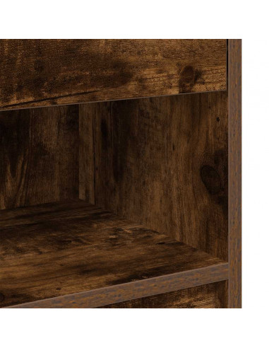 Comodini 2 pz con Cassetto Rovere Fumo 39x28x41 cm