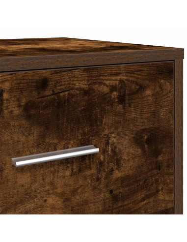 Comodini 2 pz con Cassetto Rovere Fumo 40x34x50 cm