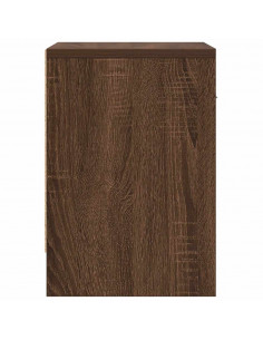 Comodini 2 pz con Cassetto Rovere Marrone 39x28x41 cm