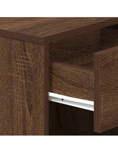 Comodini 2 pz con Cassetto Rovere Marrone 39x28x41 cm