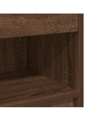 Comodini 2 pz con Cassetto Rovere Marrone 39x28x41 cm