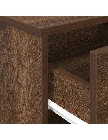 Comodini 2 pz con Cassetto Rovere Marrone 40x34x50 cm