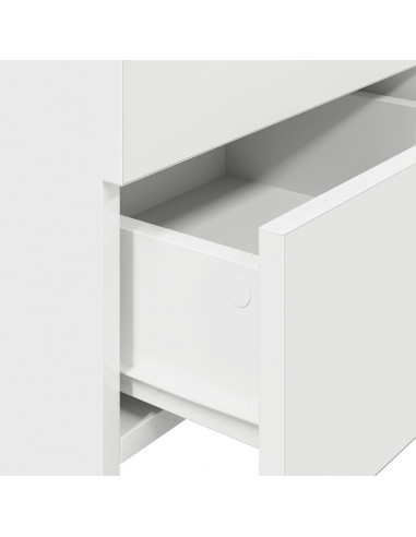 Comodino con 2 Cassetti Bianco 40x36,5x62 cm