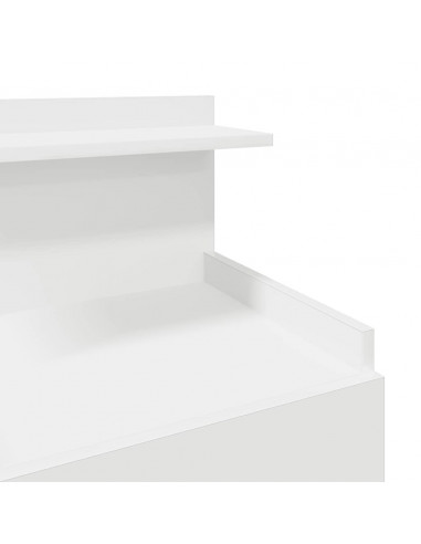 Comodino con 2 Cassetti Bianco 40x36,5x62 cm