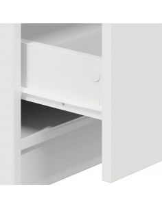 Comodino con 2 Cassetti Bianco 40x36x50 cm 2