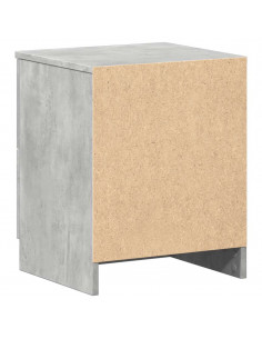 Comodino con 2 Cassetti Grigio Cemento 40x36x50 cm