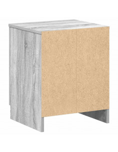 Comodino con 2 Cassetti Grigio Sonoma 40x36x50 cm