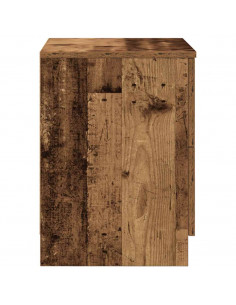 Comodino con 2 Cassetti Legno Antico 40x36x50 cm