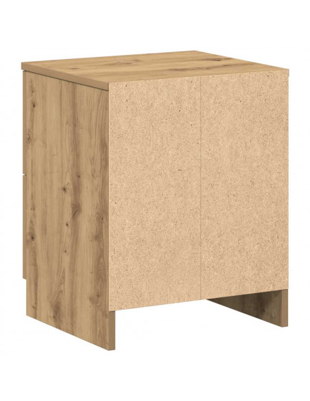 Comodino con 2 Cassetti Rovere Artigianale 40x36x50 cm