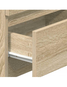 Comodino con 2 Cassetti Rovere Sonoma 40x33x60 cm 2