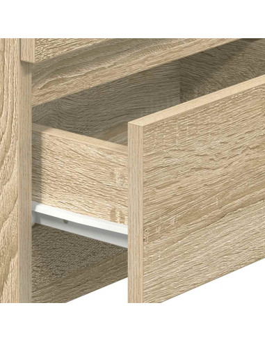 Comodino con 2 Cassetti Rovere Sonoma 40x33x60 cm