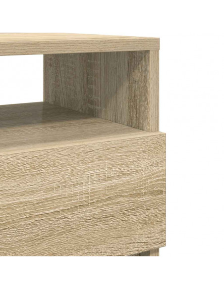 Comodino con 2 Cassetti Rovere Sonoma 40x33x60 cm
