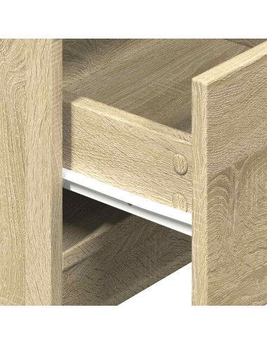 Comodino con 2 Cassetti Rovere Sonoma 40x36x50 cm