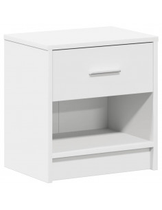 Comodino con Cassetto Bianco 39x28x41 cm