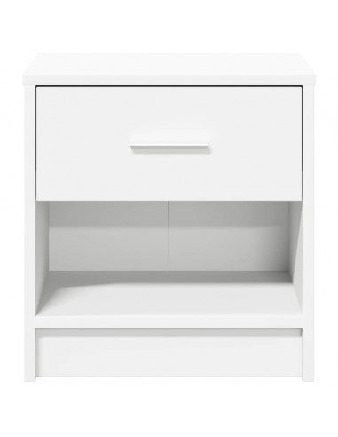 Comodino con Cassetto Bianco 39x28x41 cm
