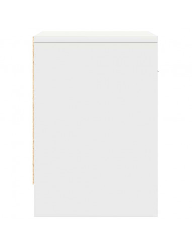 Comodino con Cassetto Bianco 39x28x41 cm