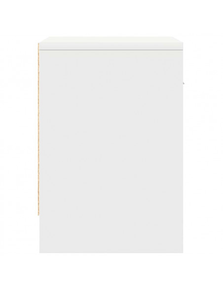 Comodino con Cassetto Bianco 39x28x41 cm