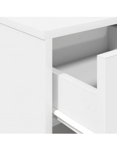 Comodino con Cassetto Bianco 40x34x50 cm 2