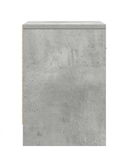 Comodino con Cassetto Grigio Cemento 39x28x41 cm