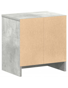 Comodino con Cassetto Grigio Cemento 39x28x41 cm 2