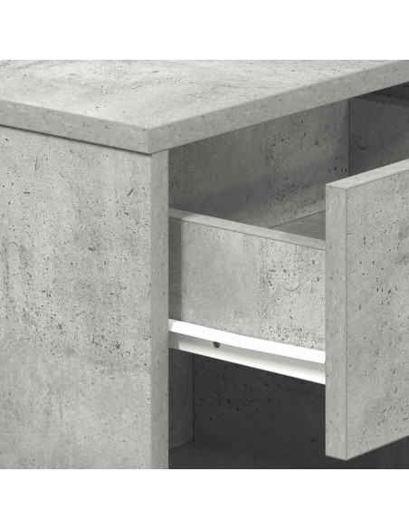 Comodino con Cassetto Grigio Cemento 39x28x41 cm