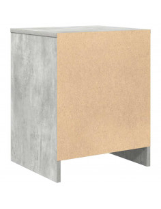 Comodino con Cassetto Grigio Cemento 40x34x50 cm