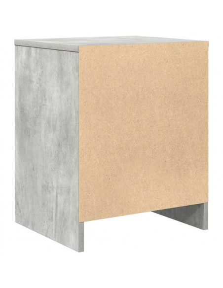 Comodino con Cassetto Grigio Cemento 40x34x50 cm