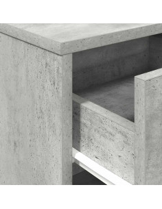 Comodino con Cassetto Grigio Cemento 40x34x50 cm 2