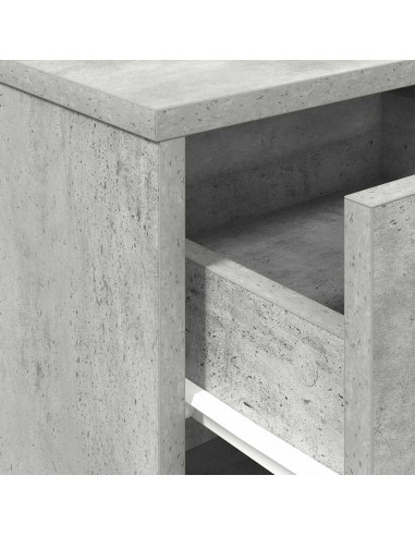 Comodino con Cassetto Grigio Cemento 40x34x50 cm
