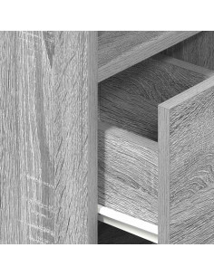 Comodino con Cassetto Grigio Sonoma 25x31x66 cm 2