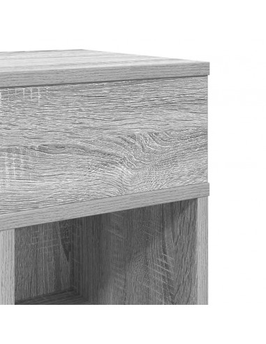 Comodino con Cassetto Grigio Sonoma 25x31x66 cm