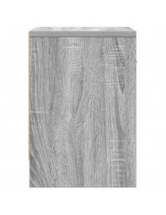 Comodino con Cassetto Grigio Sonoma 39x28x41 cm