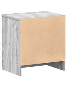 Comodino con Cassetto Grigio Sonoma 39x28x41 cm 2