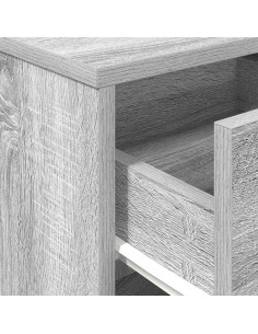 Comodino con Cassetto Grigio Sonoma 40x34x50 cm 2