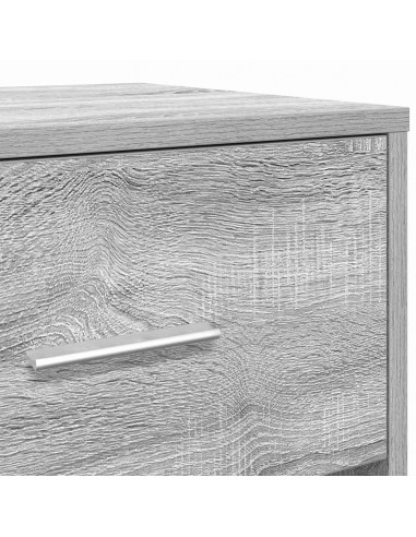 Comodino con Cassetto Grigio Sonoma 40x34x50 cm