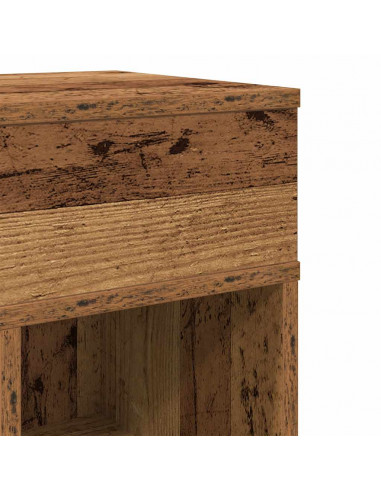 Comodino con Cassetto Legno Antico 25x31x66 cm